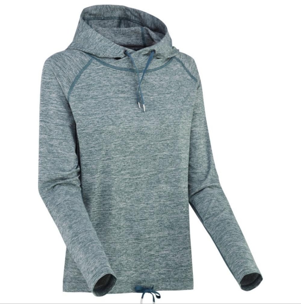 Kari Traa Stine Long Sleeve Hoodie Women's Size Small Green Athletic Base Layer